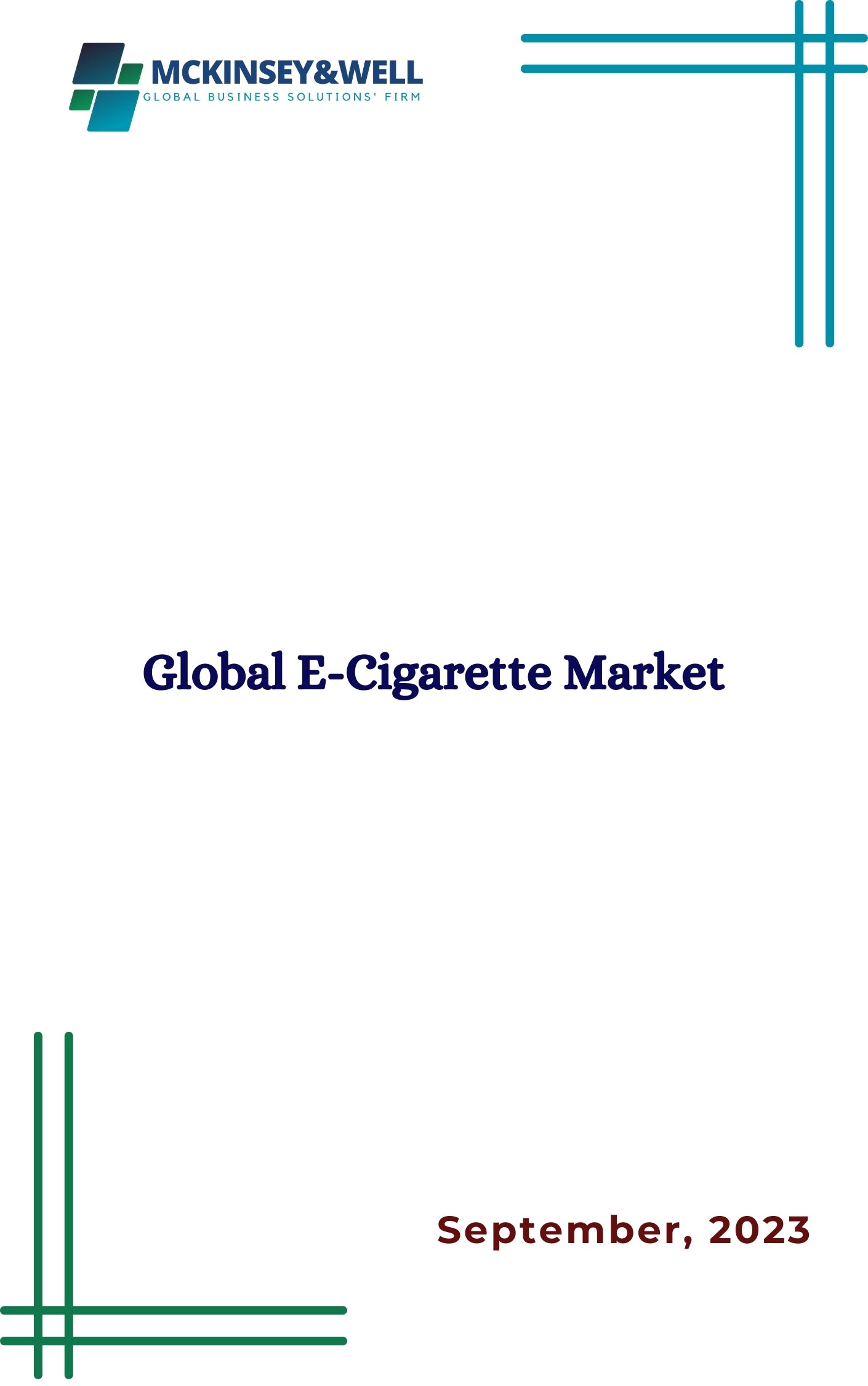 Global E Cigarette Market Mckinsey Well