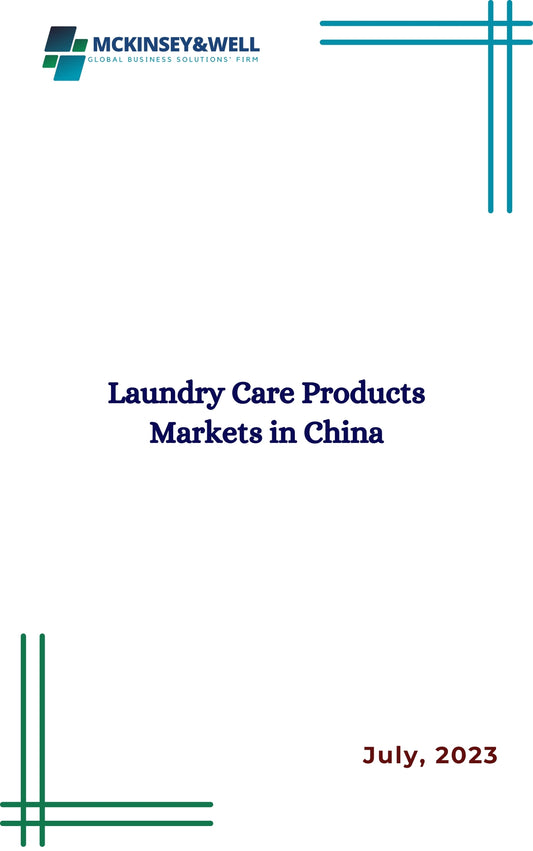 Laundry Care Products Markets in China