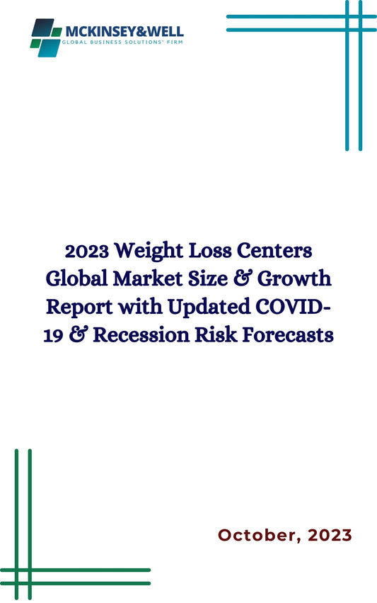 2023 Weight Loss Centers Global Market Size & Growth Report with Updated COVID-19 & Recession Risk Forecasts