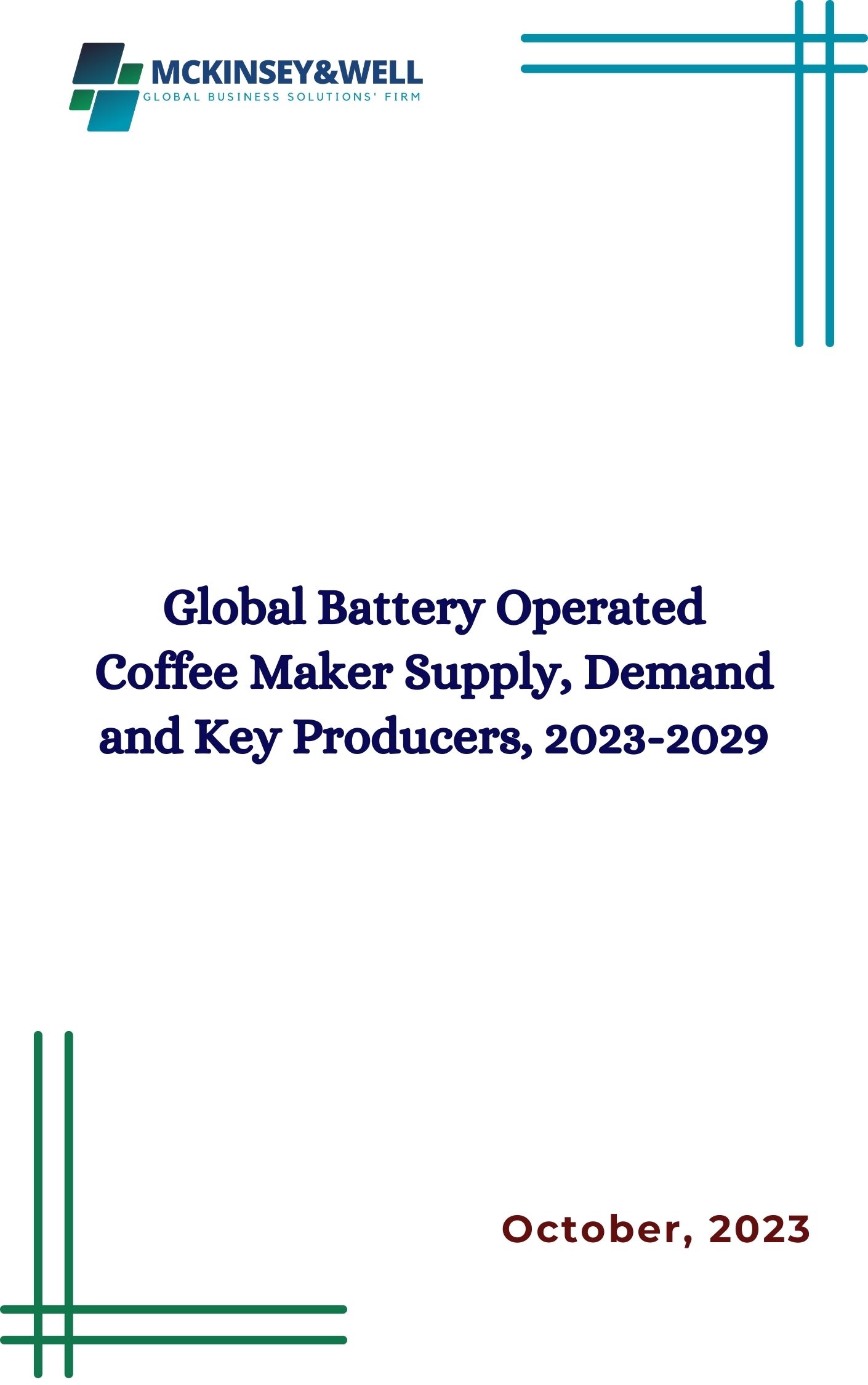 Global Battery Operated Coffee Maker Supply, Demand and Key Producers, 2023-2029