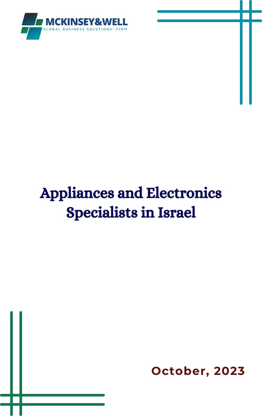 Appliances and Electronics Specialists in Israel