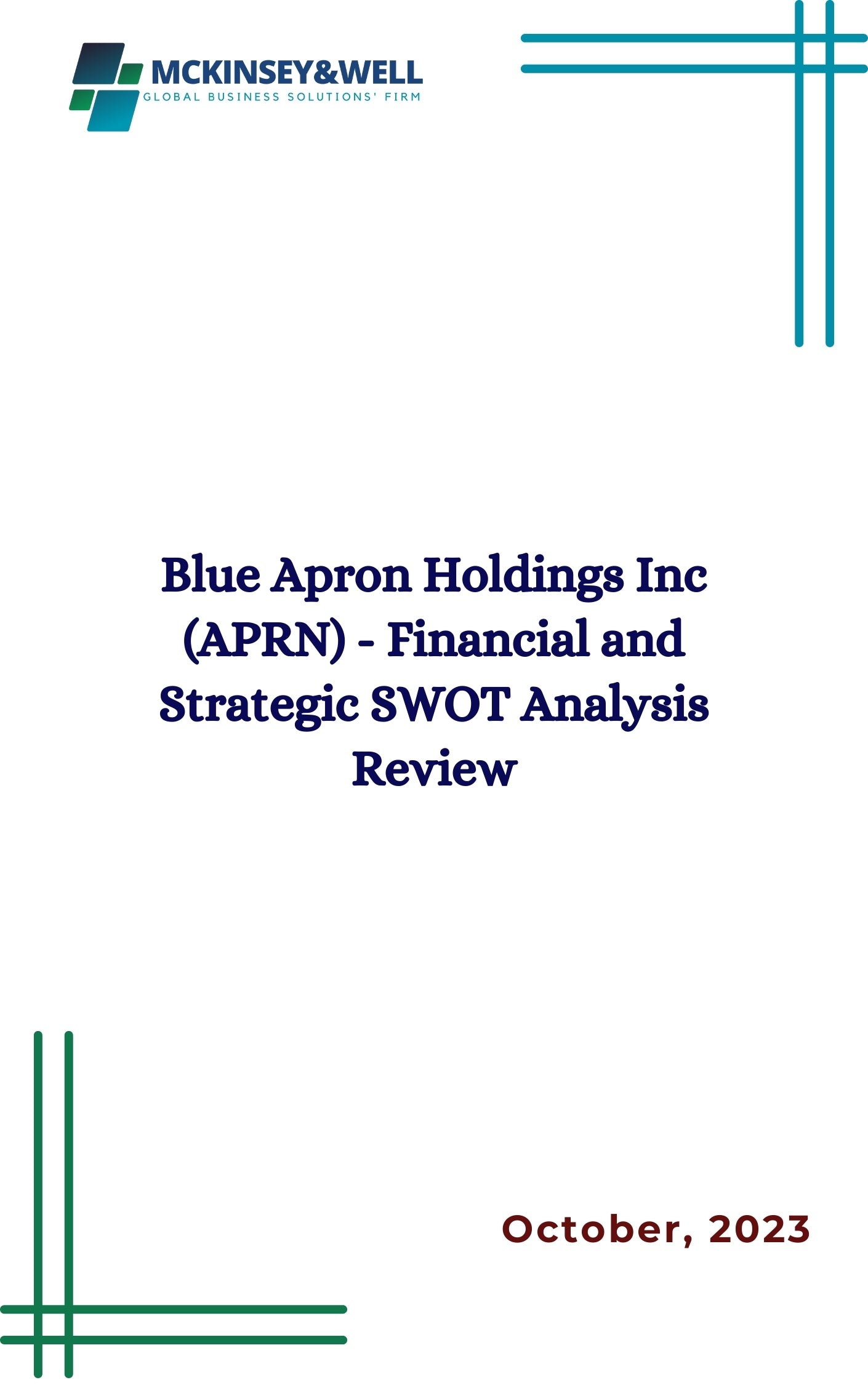 Blue Apron Holdings Inc (APRN) - Financial and Strategic SWOT Analysis Review