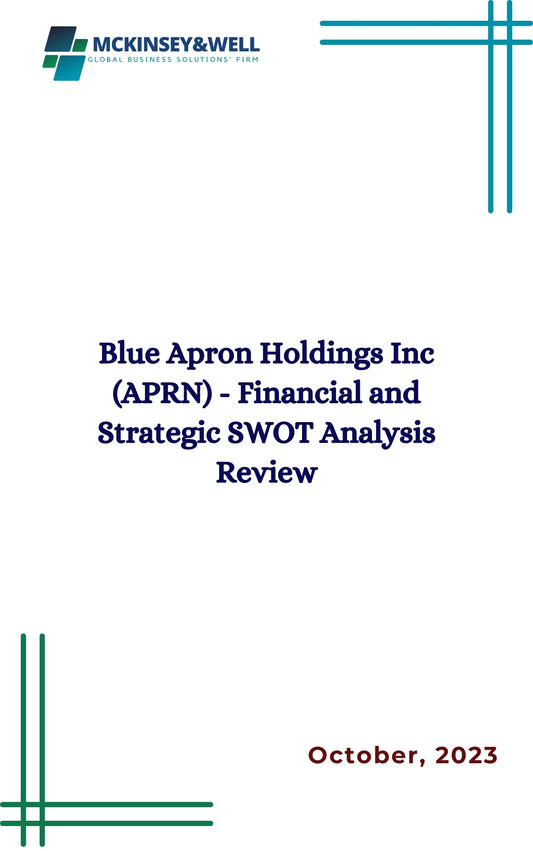 Blue Apron Holdings Inc (APRN) - Financial and Strategic SWOT Analysis Review