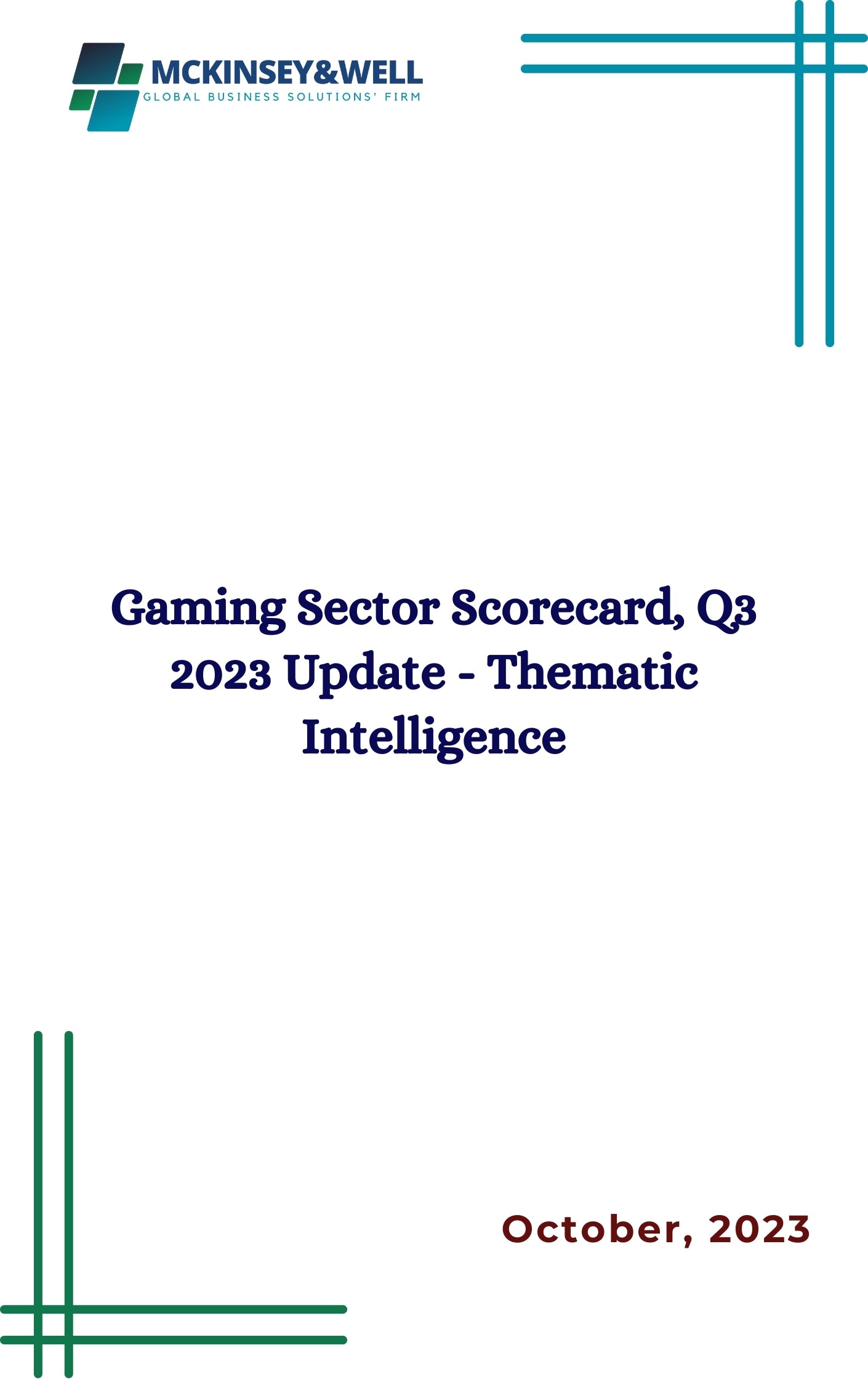 Gaming Sector Scorecard, Q3 2023 Update - Thematic Intelligence