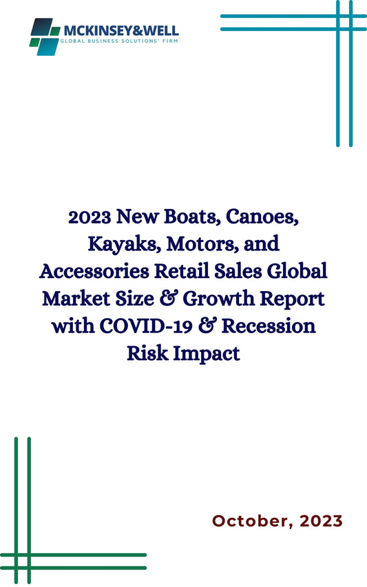 2023 New Boats, Canoes, Kayaks, Motors, and Accessories Retail Sales Global Market Size & Growth Report with COVID-19 & Recession Risk Impact