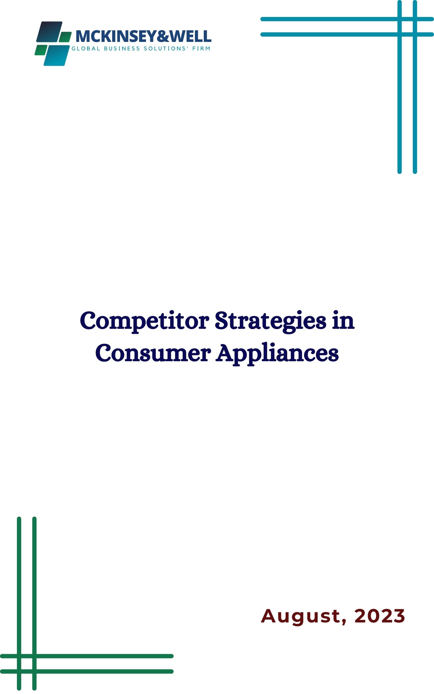 Competitor Strategies in Consumer Appliances