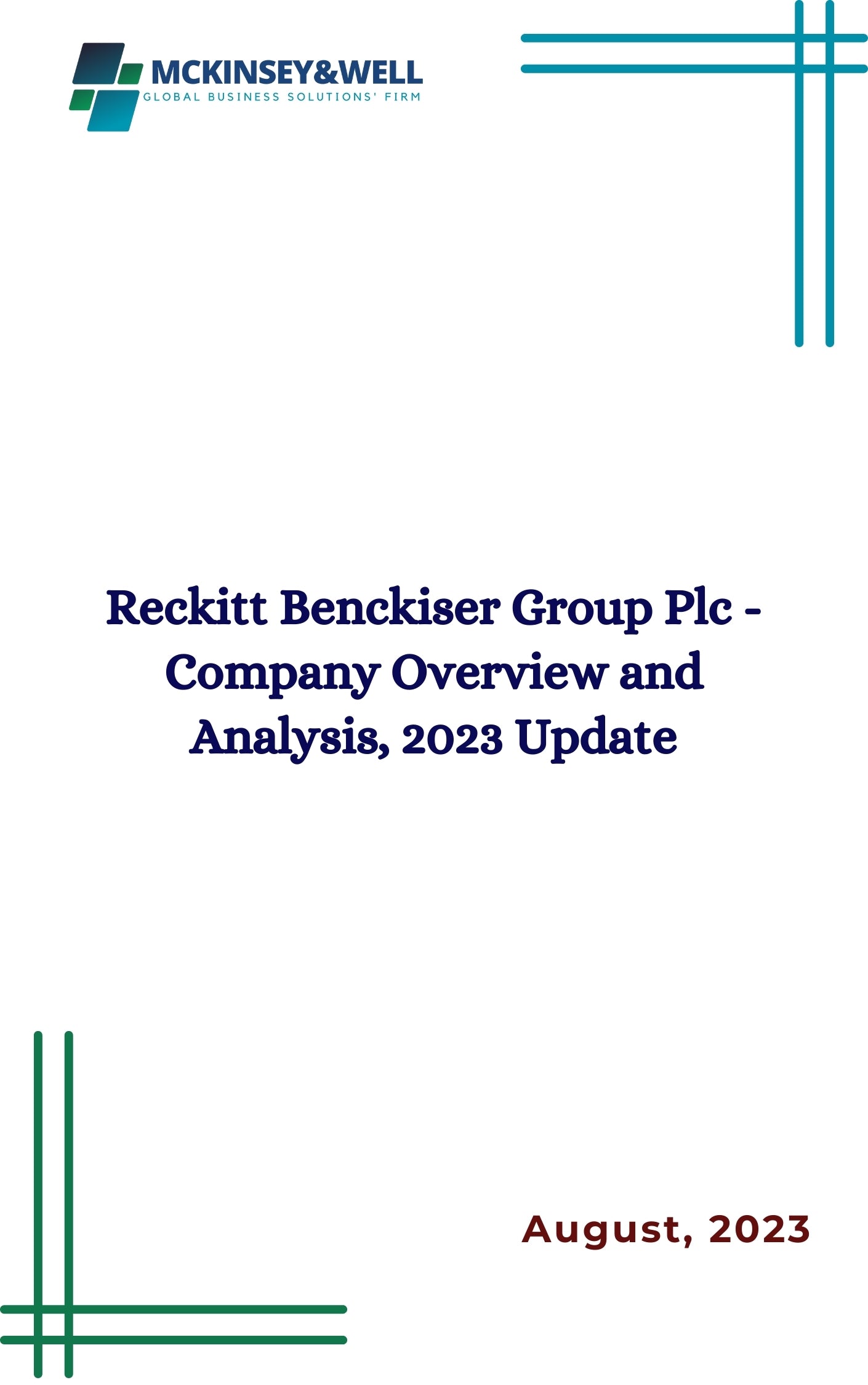 Reckitt Benckiser Group Plc - Company Overview and Analysis, 2023 Update