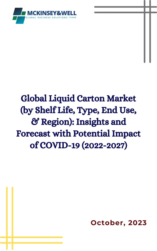 Global Liquid Carton Market (by Shelf Life, Type, End Use, & Region): Insights and Forecast with Potential Impact of COVID-19 (2022-2027)