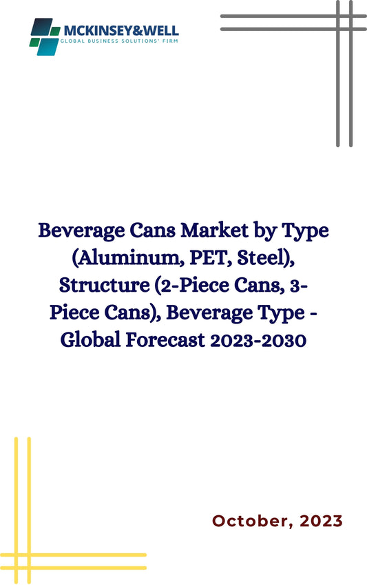 Beverage Cans Market by Type (Aluminum, PET, Steel), Structure (2-Piece Cans, 3- Piece Cans), Beverage Type - Global Forecast 2023-2030