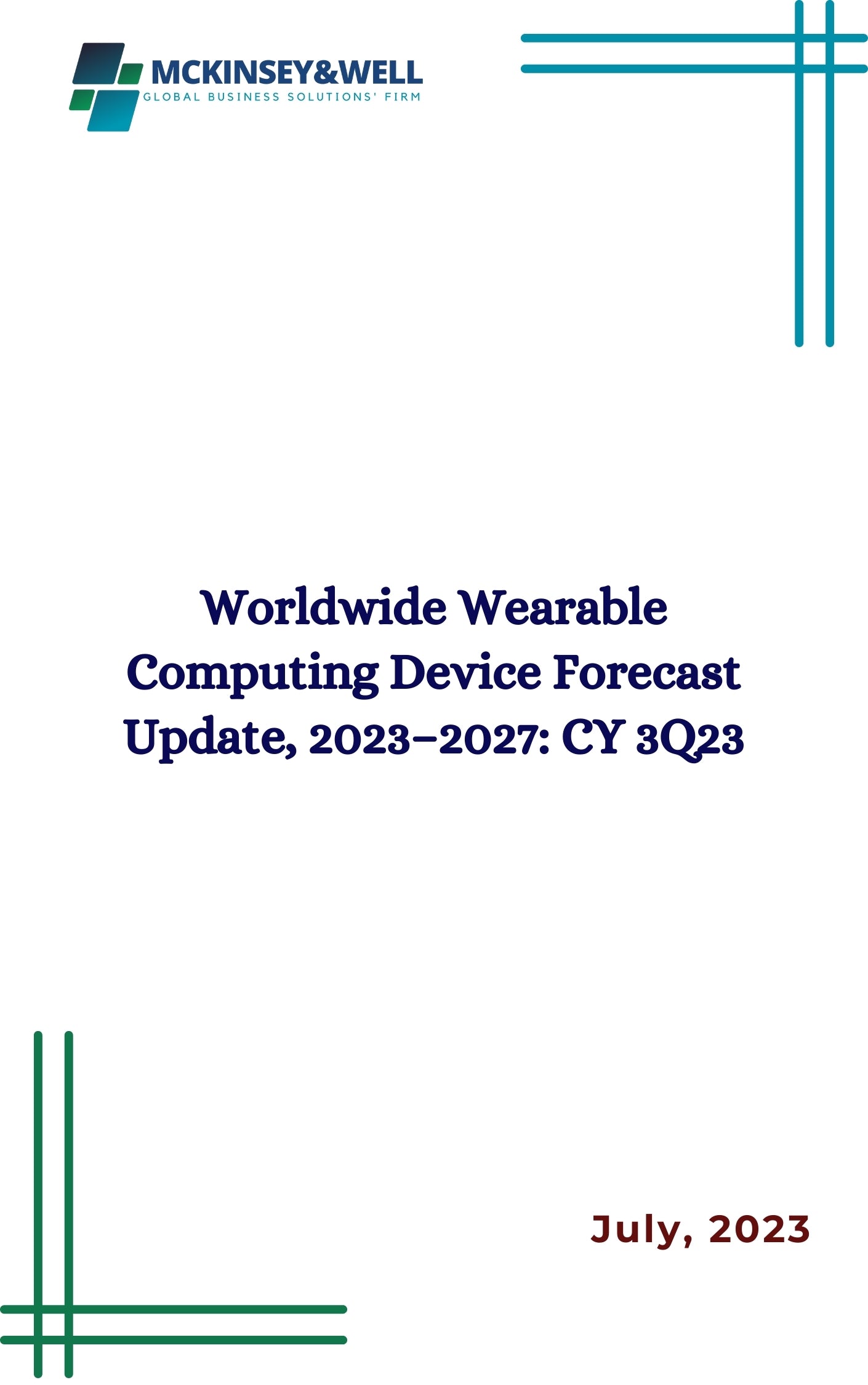 Worldwide Wearable Computing Device Forecast Update, 2023–2027: CY 3Q23