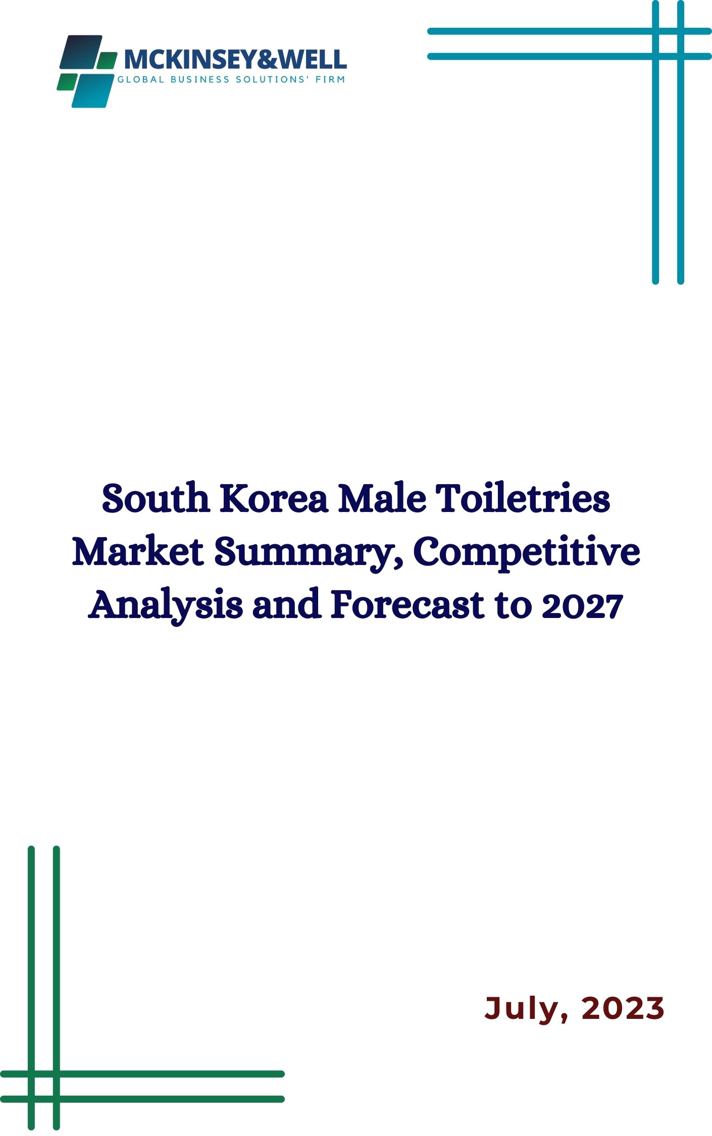 South Korea Male Toiletries Market Summary, Competitive Analysis and Forecast to 2027