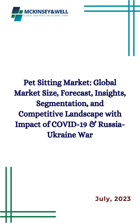 Pet Sitting Market: Global Market Size, Forecast, Insights, Segmentation, and Competitive Landscape with Impact of COVID-19 & Russia-Ukraine War