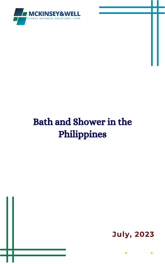 Bath and Shower in the Philippines