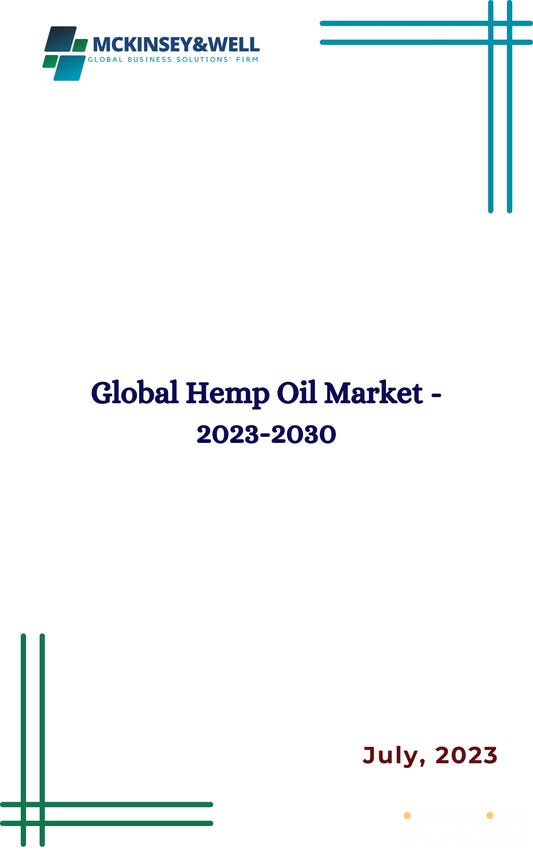 Global Hemp Oil Market - 2023-2030