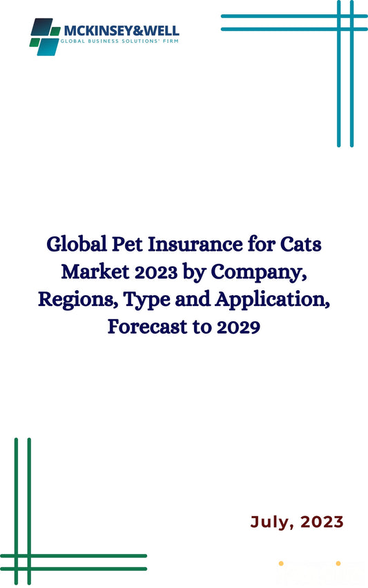 Global Pet Insurance for Cats Market 2023 by Company, Regions, Type and Application, Forecast to 2029