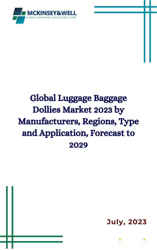 Global Luggage Baggage Dollies Market 2023 by Manufacturers, Regions, Type and Application, Forecast to 2029