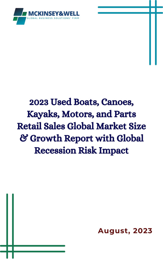 2023 Used Boats, Canoes, Kayaks, Motors, and Parts Retail Sales Global Market Size & Growth Report with Global Recession Risk Impact