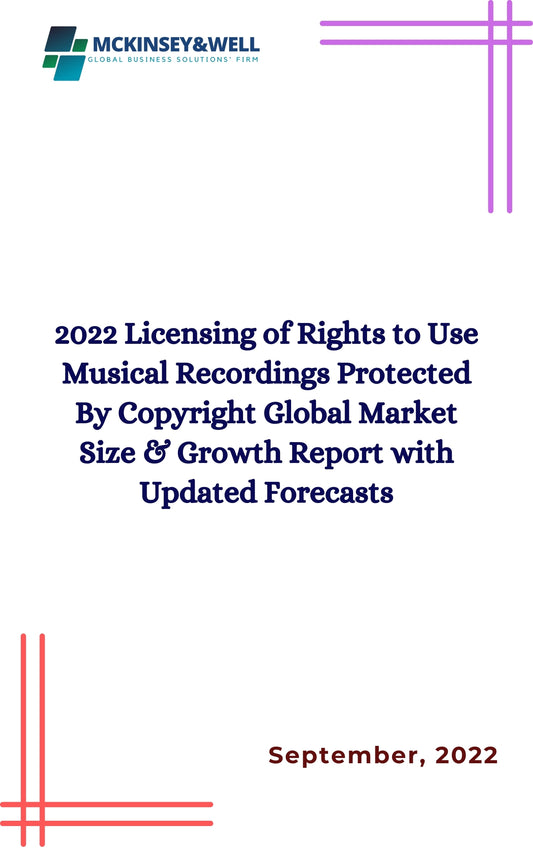 2022 Licensing of Rights to Use Musical Recordings Protected By Copyright Global Market Size & Growth Report with Updated Forecasts