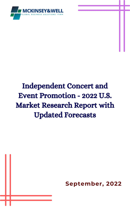 Independent Concert and Event Promotion - 2022 U.S. Market Research Report with Updated Forecasts