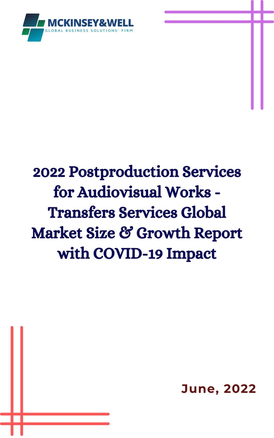 2022 Postproduction Services for Audiovisual Works - Transfers Services Global Market Size & Growth Report with COVID-19 Impact