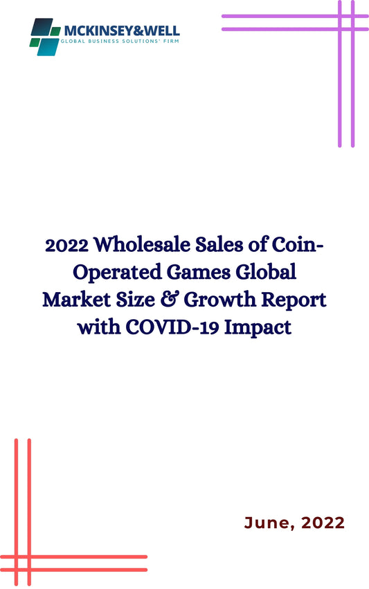 2022 Wholesale Sales of Coin-Operated Games Global Market Size & Growth Report with COVID-19 Impact