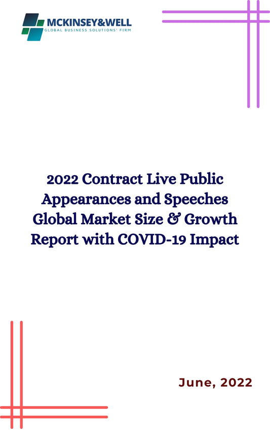 2022 Contract Live Public Appearances and Speeches Global Market Size & Growth Report with COVID-19 Impact