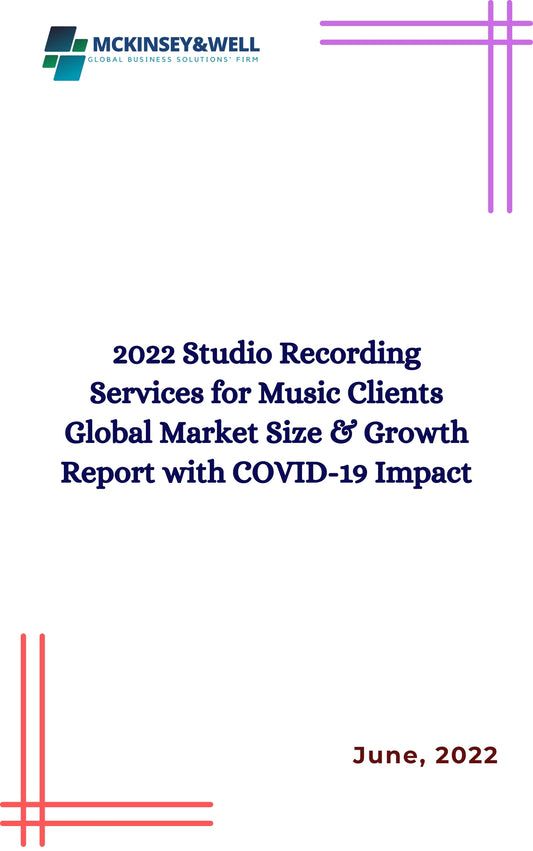 2022 Studio Recording Services for Music Clients Global Market Size & Growth Report with COVID-19 Impact