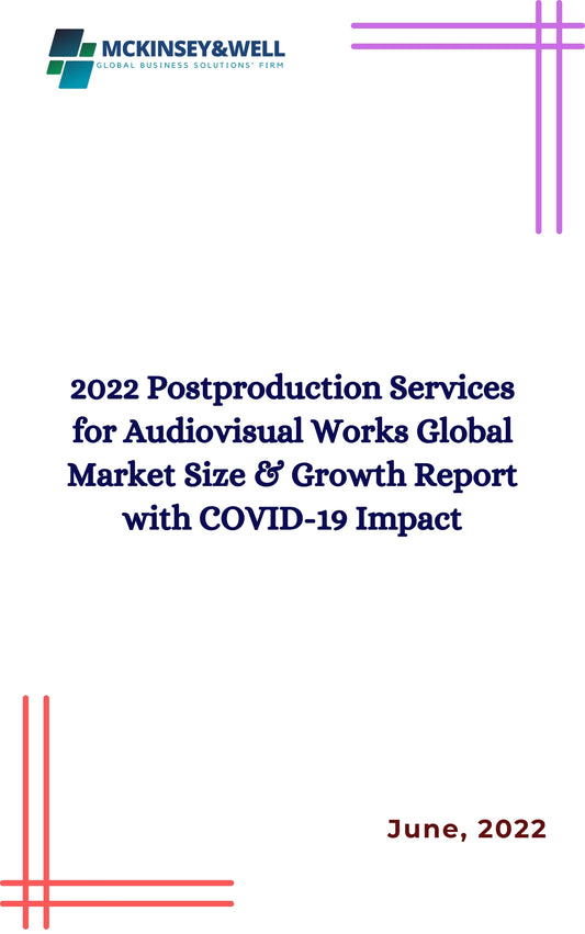 2022 Postproduction Services for Audiovisual Works Global Market Size & Growth Report with COVID-19 Impact