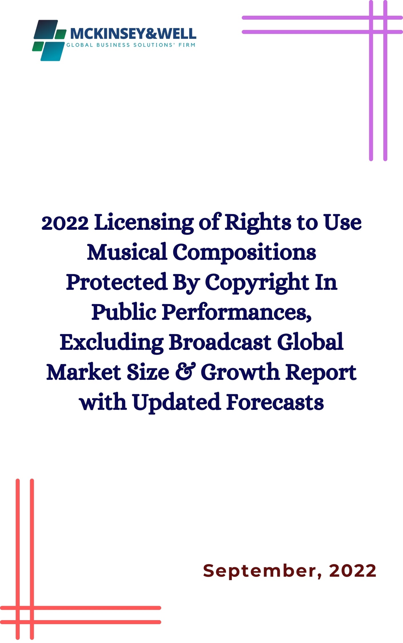 2022 Licensing of Rights to Use Musical Compositions Protected By Copyright In Public Performances, Excluding Broadcast Global Market Size & Growth Report with Updated Forecasts