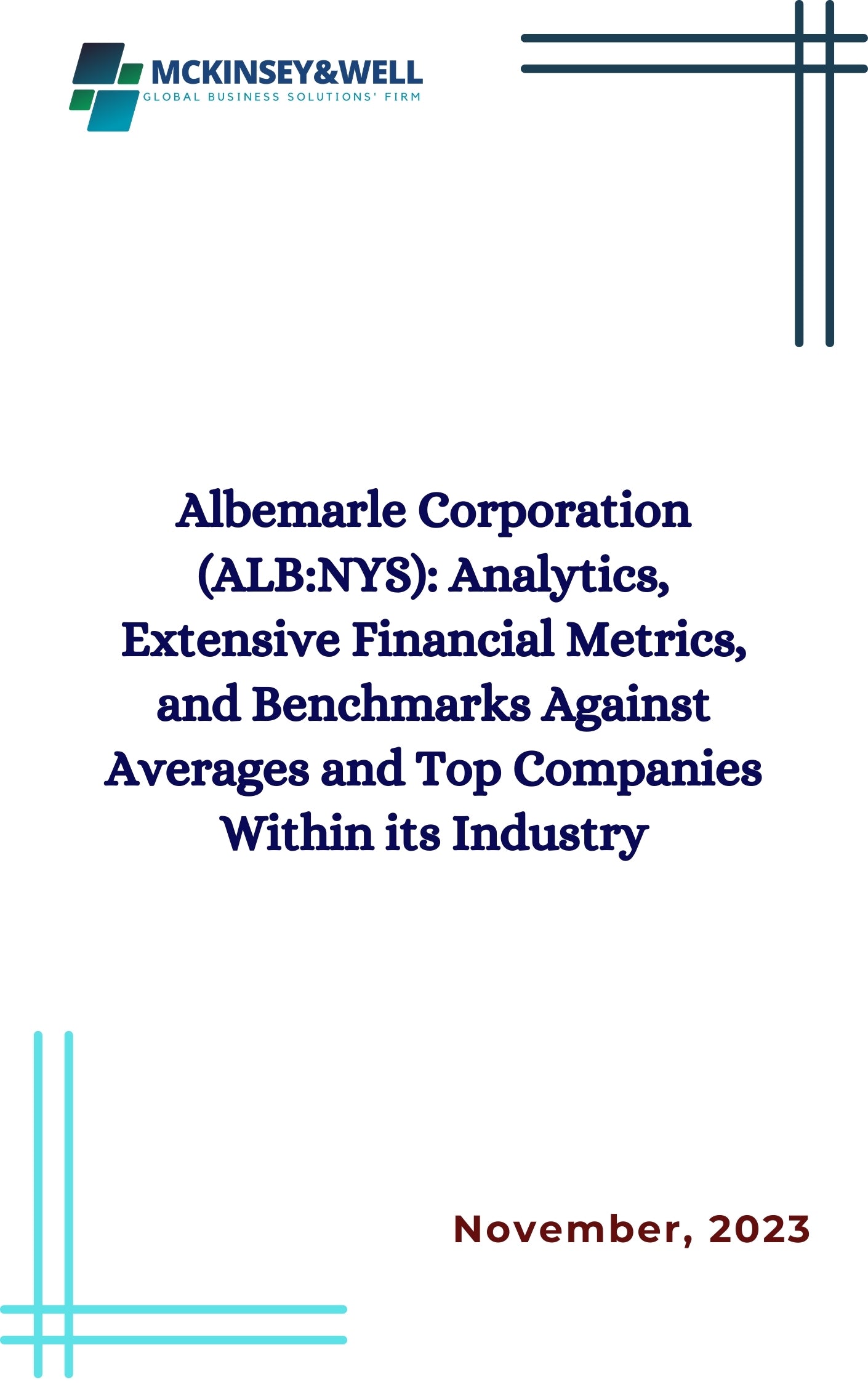 Albemarle Corporation (ALB:NYS): Analytics, Extensive Financial Metrics, and Benchmarks Against Averages and Top Companies Within its Industry