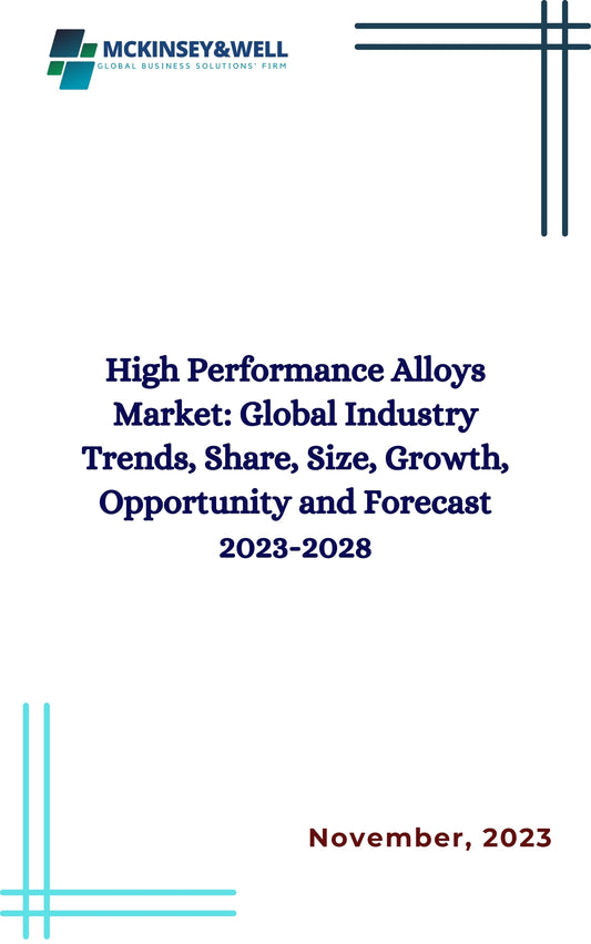 High Performance Alloys Market: Global Industry Trends, Share, Size, Growth, Opportunity and Forecast 2023-2028