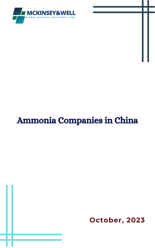 Ammonia Companies in China