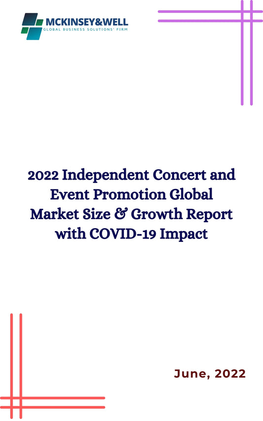 2022 Independent Concert and Event Promotion Global Market Size & Growth Report with COVID-19 Impact