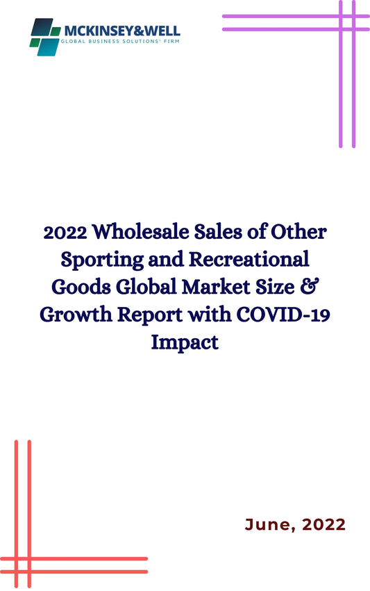 2022 Wholesale Sales of Other Sporting and Recreational Goods Global Market Size & Growth Report with COVID-19 Impact