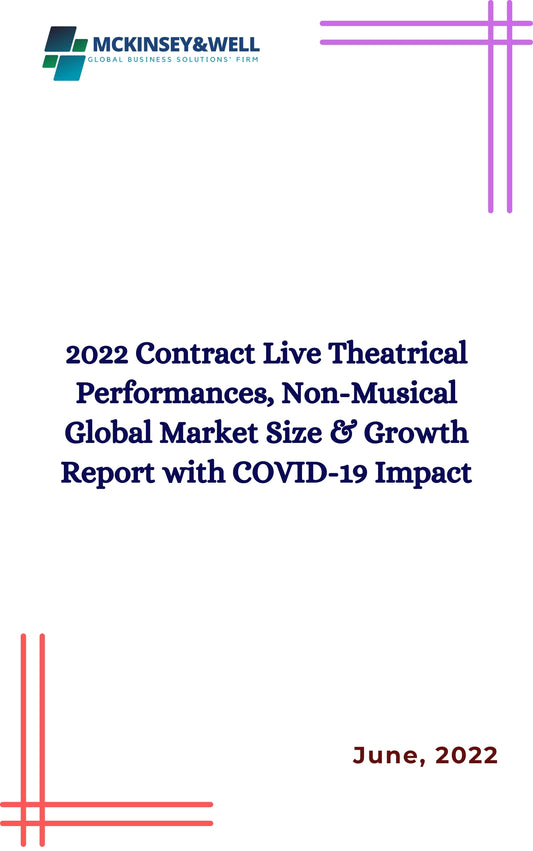 2022 Contract Live Theatrical Performances, Non-Musical Global Market Size & Growth Report with COVID-19 Impact