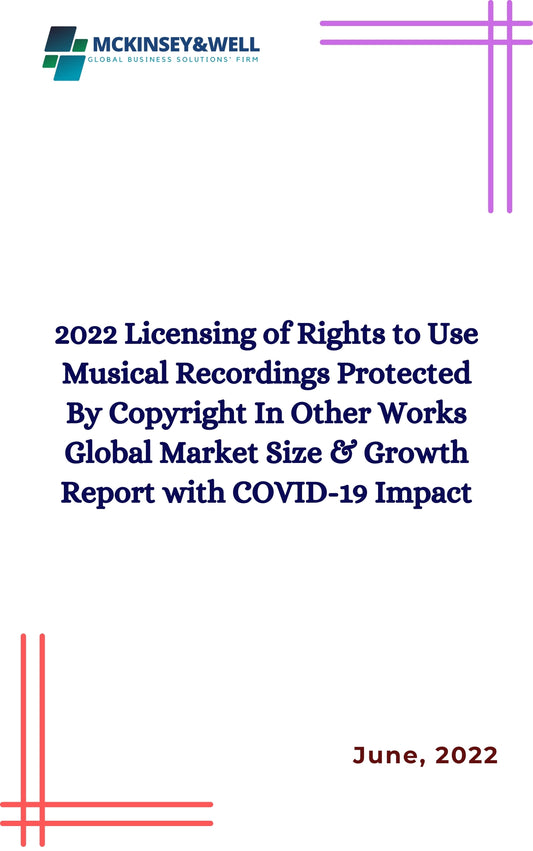 2022 Licensing of Rights to Use Musical Recordings Protected By Copyright In Other Works Global Market Size & Growth Report with COVID-19 Impact