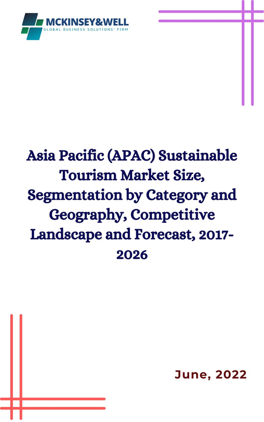 Asia Pacific (APAC) Sustainable Tourism Market Size, Segmentation by Category and Geography, Competitive Landscape and Forecast, 2017-2026