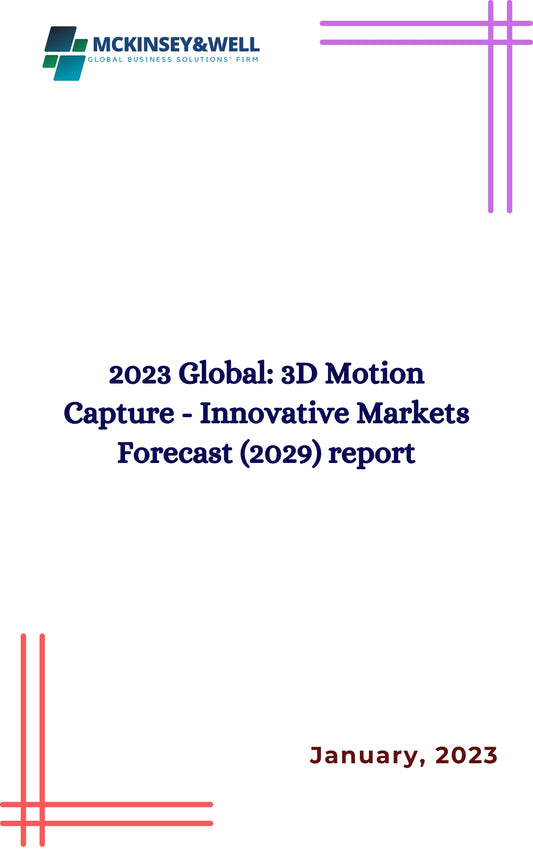 2023 Global: 3D Motion Capture - Innovative Markets Forecast (2029) report