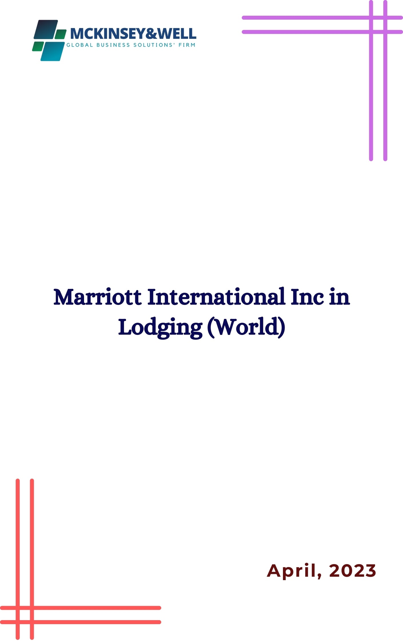 Marriott International Inc in Lodging (World)