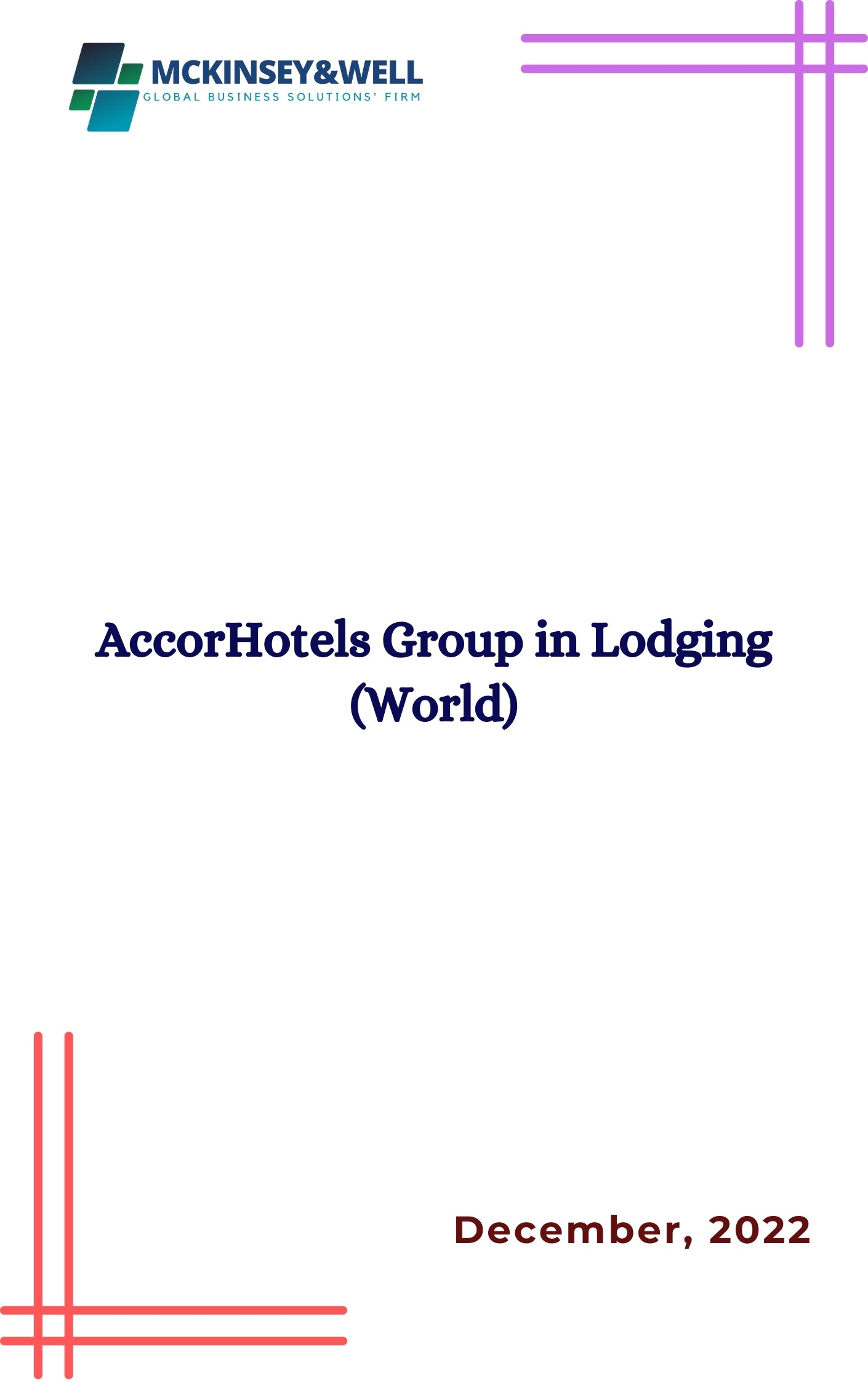 AccorHotels Group in Lodging (World)