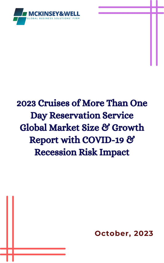 2023 Cruises of More Than One Day Reservation Service Global Market Size & Growth Report with COVID-19 & Recession Risk Impact