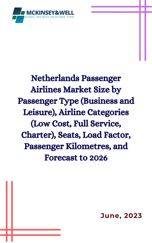 Netherlands Passenger Airlines Market Size by Passenger Type (Business and Leisure), Airline Categories (Low Cost, Full Service, Charter), Seats, Load Factor, Passenger Kilometres, and Forecast to 2026