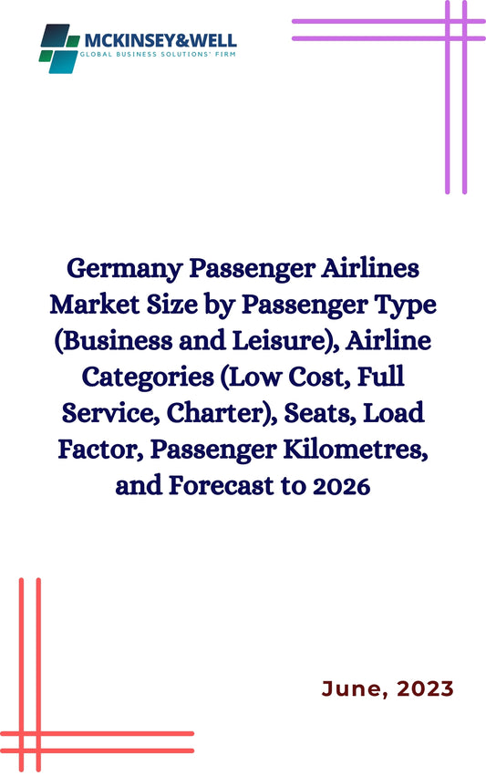 Germany Passenger Airlines Market Size by Passenger Type (Business and Leisure), Airline Categories (Low Cost, Full Service, Charter), Seats, Load Factor, Passenger Kilometres, and Forecast to 2026