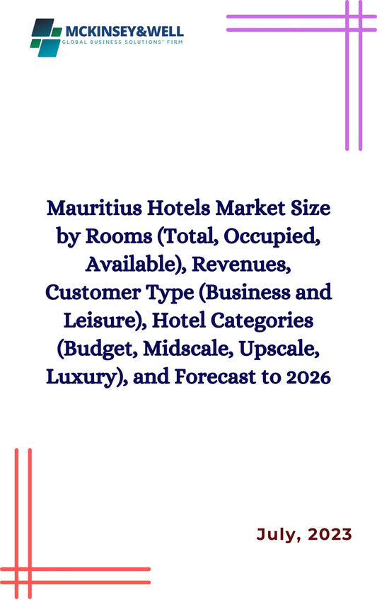 Mauritius Hotels Market Size by Rooms (Total, Occupied, Available), Revenues, Customer Type (Business and Leisure), Hotel Categories (Budget, Midscale, Upscale, Luxury), and Forecast to 2026