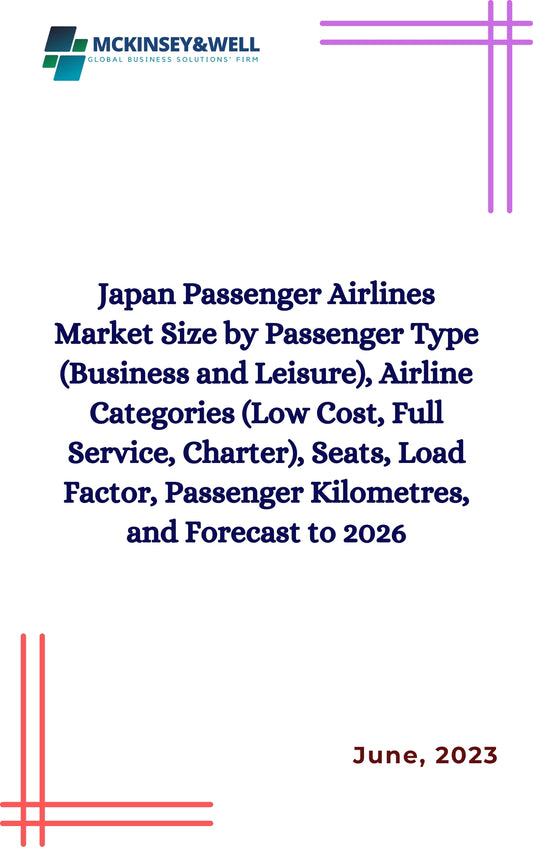 Japan Passenger Airlines Market Size by Passenger Type (Business and Leisure), Airline Categories (Low Cost, Full Service, Charter), Seats, Load Factor, Passenger Kilometres, and Forecast to 2026