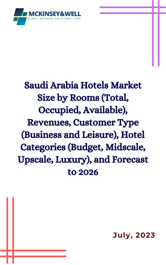 Saudi Arabia Hotels Market Size by Rooms (Total, Occupied, Available), Revenues, Customer Type (Business and Leisure), Hotel Categories (Budget, Midscale, Upscale, Luxury), and Forecast to 2026