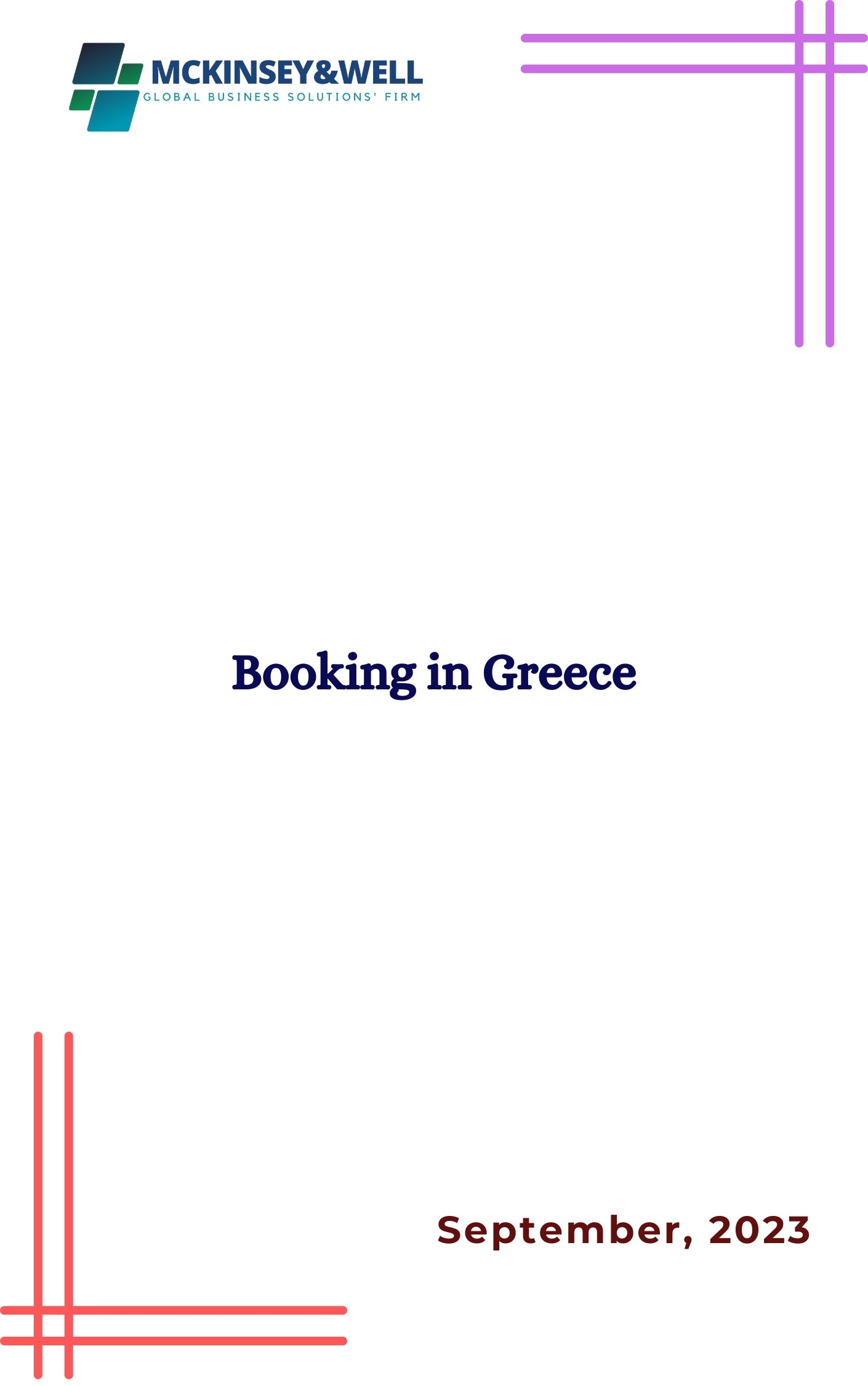 Booking in Greece