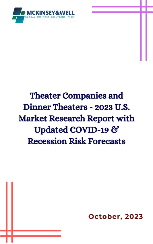 Theater Companies and Dinner Theaters - 2023 U.S. Market Research Report with Updated COVID-19 & Recession Risk Forecasts