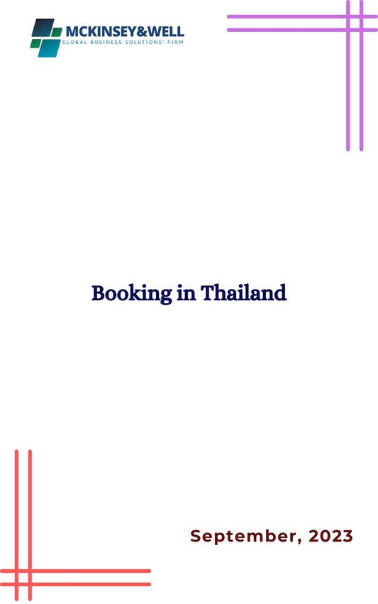 Booking in Thailand