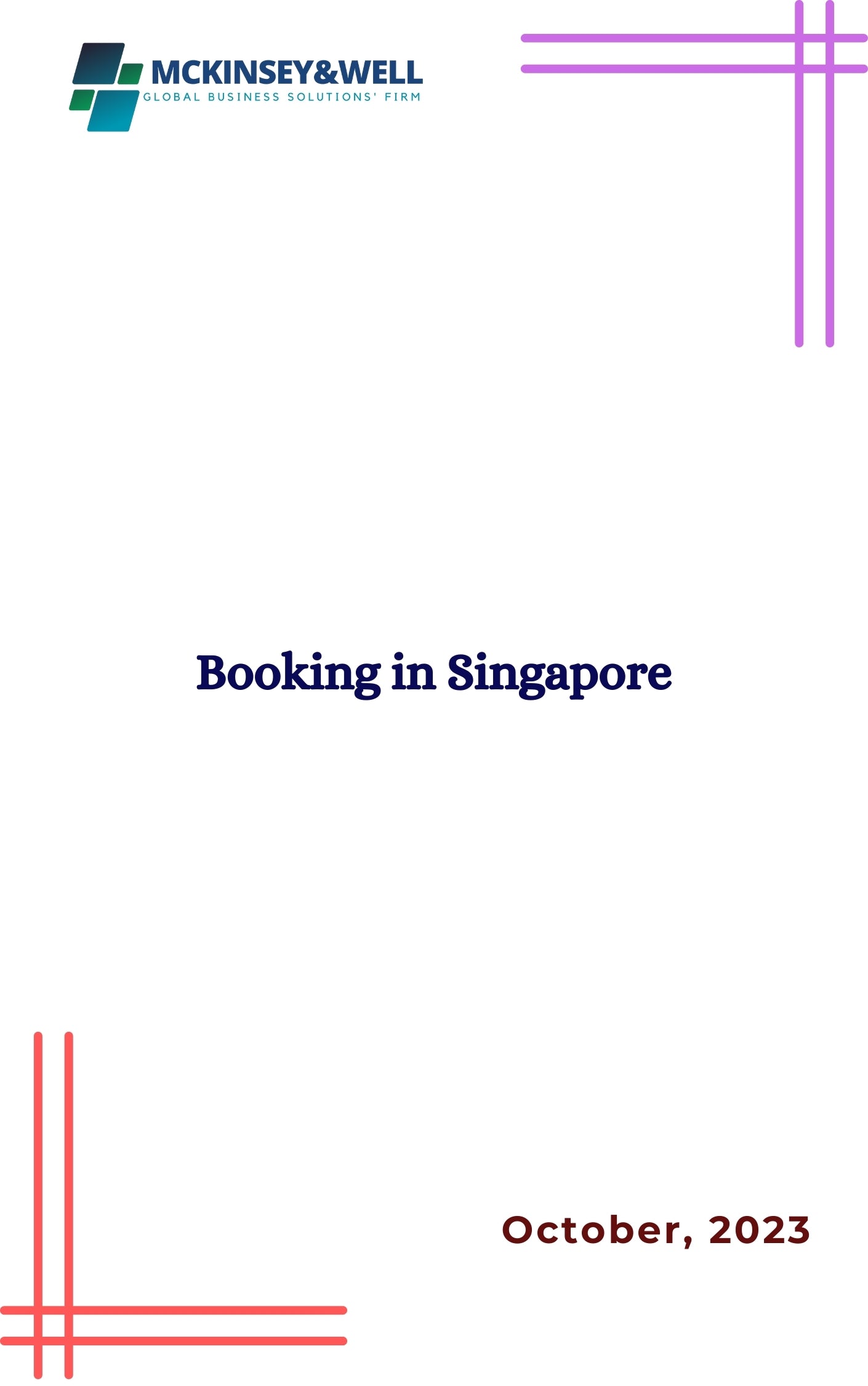 Booking in Singapore